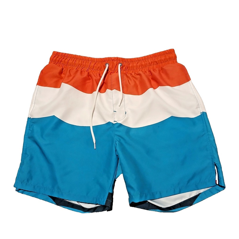 Sol Angeles Men's Popsicle Color Block Drawstring Swim‎ Shorts Size M